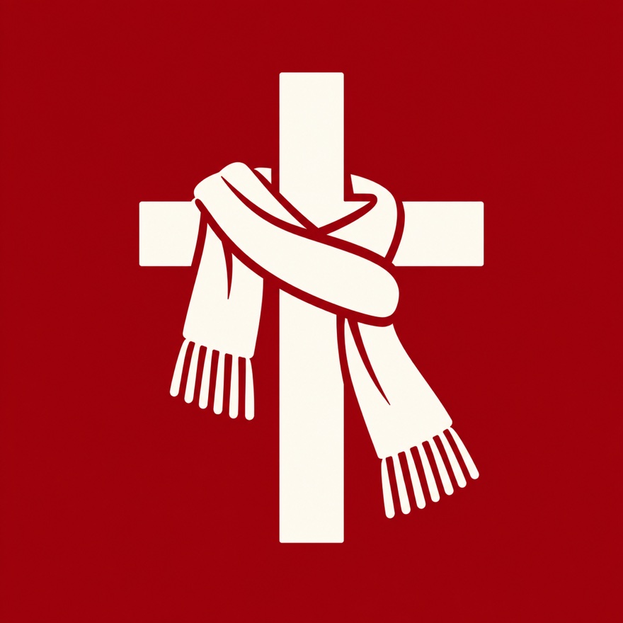 Cross wrapped in a scarf